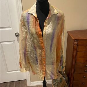 Zara Multicolor Casual Button Down Shirt